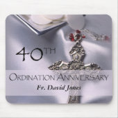 パーソナライズされた第40回コーディネーション記念日おめでとう マウスパッド (正面)