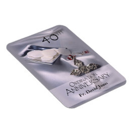 パーソナライズされた第40回コーディネーション記念日おめでとう マグネット