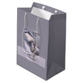 パーソナライズされた第40回コーディネーション記念日おめでとう ミディアムペーパーバッグ (裏面アングル)