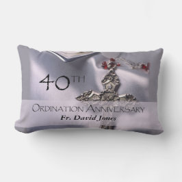 パーソナライズされた第40回コーディネーション記念日おめでとう ランバークッション