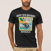 パーソナライズされた第70回マイルストン誕生日Tシャツ Tシャツ (正面)