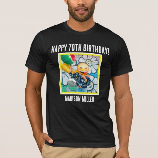 パーソナライズされた第70回マイルストン誕生日Tシャツ Tシャツ (正面)