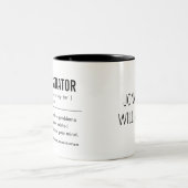 パーソナライズされた管おもしろい理 ツートーンマグカップ (中央)