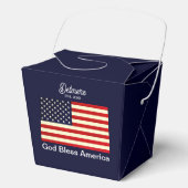 パーソナライズされた米国国旗の祝福 フェイバーボックス (正面)