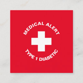 パーソナライズされた糖尿病赤 エンクロージャーカード