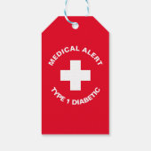 パーソナライズされた糖尿病赤 ギフトタグ (裏面)