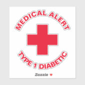 パーソナライズされた糖尿病赤 シール (シート)