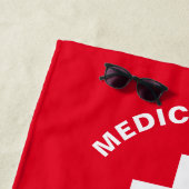 パーソナライズされた糖尿病赤 ビーチタオル (インサイチュ)