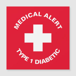 パーソナライズされた糖尿病赤 マグネット招待状