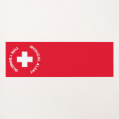 パーソナライズされた糖尿病赤 ヨガマット (裏面(横))