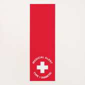 パーソナライズされた糖尿病赤 ヨガマット (裏面)