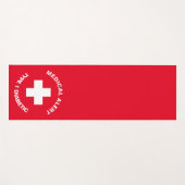 パーソナライズされた糖尿病赤 ヨガマット (正面(横))