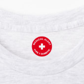 パーソナライズされた糖尿病赤 ラベル (貼付)