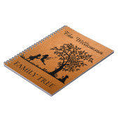 パーソナライズされた系図学ヴィンテージファミリーツリー ノートブック (左側)