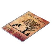 パーソナライズされた系図学ヴィンテージファミリーツリー ノートブック (左側)