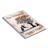 パーソナライズされた系図学ヴィンテージファミリーツリー ノートブック (右側)