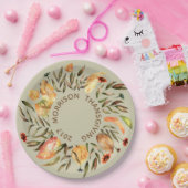 パーソナライズされた紅葉リース紙プレート ペーパープレート (パーティー)