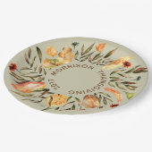 パーソナライズされた紅葉リース紙プレート ペーパープレート (アングル)