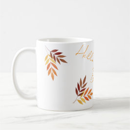 パーソナライズされた紅葉枠 コーヒーマグカップ