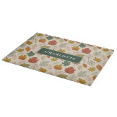 パーソナライズされた紅葉-名前をカスタムする秋 カッティングボード (角)