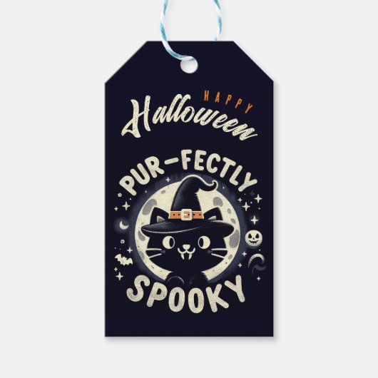 パーソナライズされた純便の贈り不気味物ラベル ギフトタグ (正面)