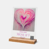 「パーソナライズされた純愛」母と私 アクリルサイン (傾斜)