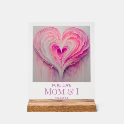 「パーソナライズされた純愛」母と私 アクリルサイン (正面)