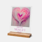 「パーソナライズされた純愛」母と私 アクリルサイン (傾斜)