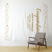 パーソナライズされた紙吹雪卒業生 タペストリー (インサイチュ(横))