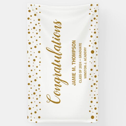 パーソナライズされた紙吹雪卒業生 横断幕 (縦)