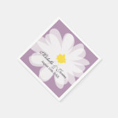 パーソナライズされた紙結婚の花付きナプキン スタンダードカクテルナプキン (角)