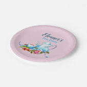 パーソナライズされた紙茶パーティー紙プレート花 ペーパープレート (アングル)