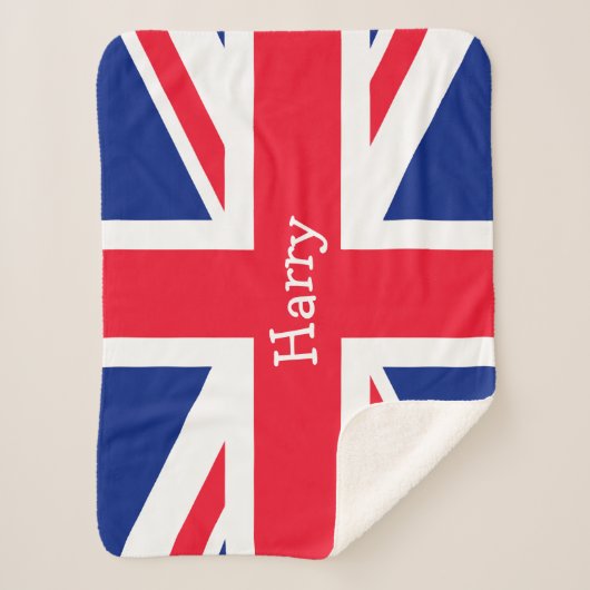 パーソナライズされた素晴らしイギリスユニオン国旗 シェルパブランケット (正面)