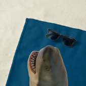 パーソナライズされた素晴らしサメ ビーチタオル (インサイチュ)