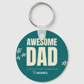 パーソナライズされた素晴らしパパ父の日キーチェーン キーホルダー (正面)