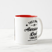 パーソナライズされた素晴らしパパ ツートーンマグカップ (正面右)