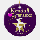 パーソナライズされた素晴らし及び日付体操オーナメント セラミックオーナメント (裏面)