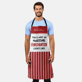 パーソナライズされた素晴らし消防おもしろい士 エプロン