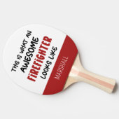パーソナライズされた素晴らし消防おもしろい士 卓球ラケット (横)