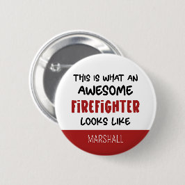 パーソナライズされた素晴らし消防おもしろい士 缶バッジ