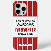 パーソナライズされた素晴らし消防おもしろい士 Case-Mate iPhoneケース (裏面)