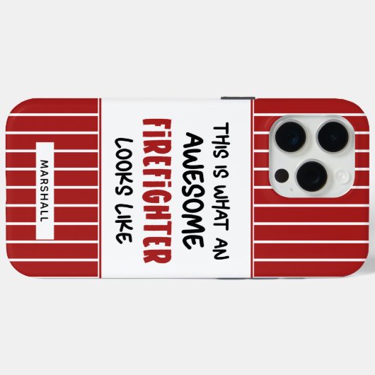 パーソナライズされた素晴らし消防おもしろい士 Case-Mate iPhoneケース (裏面 (横))