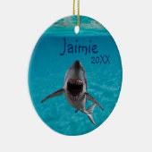 パーソナライズされた素晴らし白海 セラミックオーナメント (右)