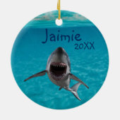 パーソナライズされた素晴らし白海 セラミックオーナメント (裏面)