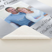 パーソナライズされた素晴らし結婚周年記念品 シェルパブランケット (3/4)