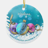 パーソナライズされた素晴らし義理の娘 セラミックオーナメント (正面)