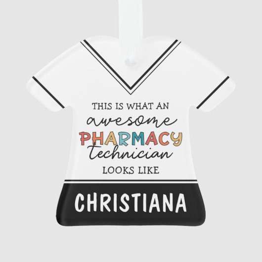 パーソナライズされた素晴らし薬学おもしろい オーナメント (裏面)