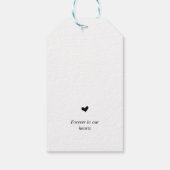 パーソナライズされた素朴つる植物、ブラックフォント、葬儀ラベル ギフトタグ (裏面)