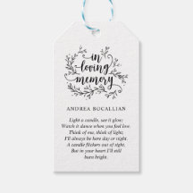 パーソナライズされた素朴つる植物、ブラックフォント、葬儀ラベル