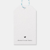 パーソナライズされた素朴つる植物、ブラックフォント、葬儀ラベル ギフトタグ (裏面)